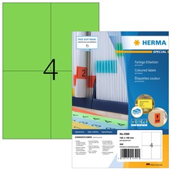 HERMA Farbige Etiketten, grün, 105 x 148 mm, 100 Blatt