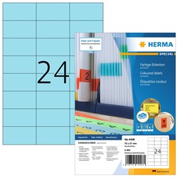 HERMA Farbige Etiketten, blau, 70 x 37 mm, 100 Blatt