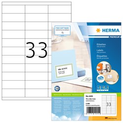 HERMA Universal-Etiketten, weiß, 70 x 25,4 mm, 100 Blatt