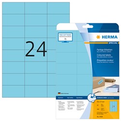 HERMA Farbige Etiketten, blau, 70 x 37 mm, 20 Blatt