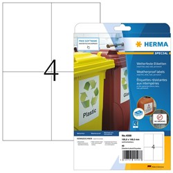 HERMA Inkjet-Etiketten, weiß, 105,0 x 148,0 mm, 10 Blatt