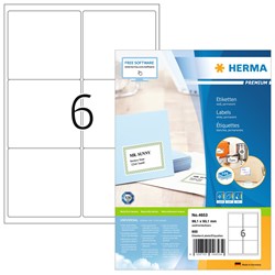 HERMA Adressetiketten, weiß, 99,1 x 93,1 mm, 100 Blatt
