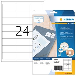 HERMA Inkjet-Etiketten, weiß, 66 x 33,8 mm, 25 Blatt