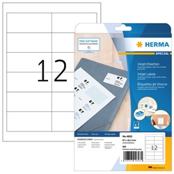 HERMA Inkjet Adressetiketten, weiß, 97 x 42,3 mm, 25 Blatt