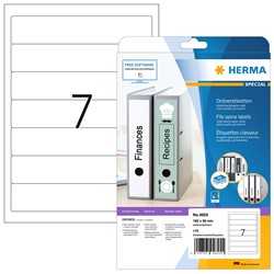 HERMA Inkjet Ordneretiketten, weiß, 192 x 38 mm, 25 Blatt