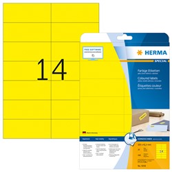 HERMA Farbige Etiketten, gelb, 105 x 42,3 mm, 20 Blatt