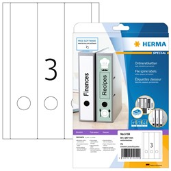 HERMA Ordner-Etiketten, weiß, 59 x 297 mm, 25 Blatt