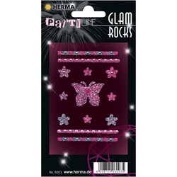 HERMA Glam Rocks Sticker, 84x120 mm, Schmetterlinge