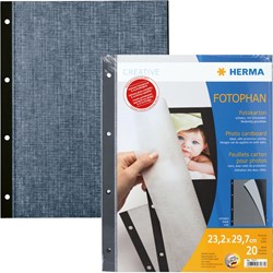 HERMA Fotokarton, 232 x 297 mm, schwarz, 20 Blatt