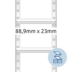HERMA Computeretiketten, 1-bahnig, 88,9 x 23,0 mm, weiß
