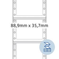 HERMA Computeretiketten, 1-bahnig, 88,9 x 35,7 mm, weiß