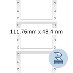 HERMA Computeretiketten, 1-bahnig, 111,76 x 48,4 mm, weiß