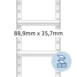 HERMA Computeretiketten, 1-bahnig, 88,9 x 35,7 mm, rot