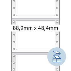HERMA Computeretiketten, 1-bahnig, 88,9 x 48,4 mm, weiß