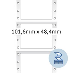 HERMA Computeretiketten, 1-bahnig, 101,6 x 48,4 mm, weiß