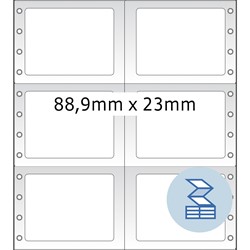 HERMA Computeretiketten, 2-bahnig, 88,9 x 23,0 mm, weiß