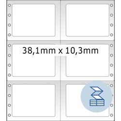 HERMA Computeretiketten, 2-bahnig, 38,1 x 10,3 mm, weiß