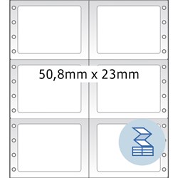 HERMA Computeretiketten, 2-bahnig, 50,8 x 23,0 mm, weiß
