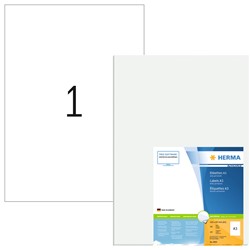 HERMA Universal-Etiketten auf A3 Bogen, weiß, 297 x 420 mm, 100 Blatt