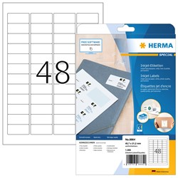 HERMA Inkjet-Etiketten, weiß, 45,7 x 21,2 mm, 25 Blatt