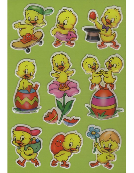 Herma 6434 Sticker – Lustige Küken-Motive, Selbstklebend, 1 Bogen Mit 9 Aufklebern