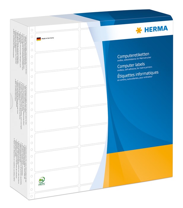 Etiket HERMA 8211 88.9x35.7mm 1-baans wit 4000stuks