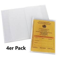 HERMA Klapp-Ausweishülle für den alten Impfpass, 105x145 mm, 4er Pack