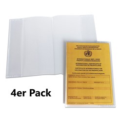 HERMA Klapp-Ausweishülle für den neuen Impfpass, 93x130 mm, 4er Pack