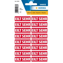 HERMA Textetiketten, rot, 12 x 40 mm, 20 Blatt