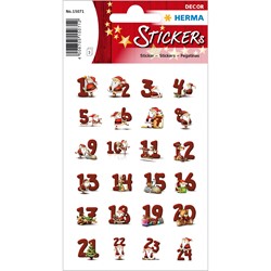 HERMA Decor Weihnachtssticker Lebkuchenzahlen