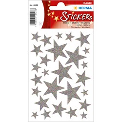 HERMA Magic Weihnachtssticker, Sterne silber