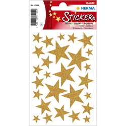 HERMA Magic Weihnachtssticker, Sterne gold