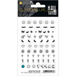 HERMA CLASSIC Nail Tattoo, Happy