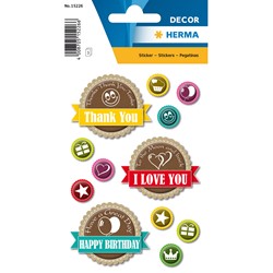 HERMA DECOR Sticker, Happy Day