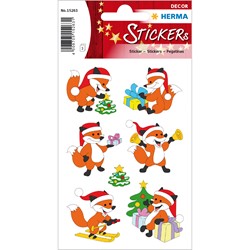 HERMA Decor Weihnachtssticker, Weihnachtsfuchs