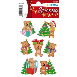 HERMA Decor Weihnachtssticker, Weihnachtsbären