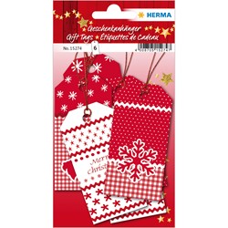 HERMA Weihnachts Geschenkanhänger, White Christmas