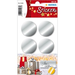 HERMA Decor Silberetiketten, Ø 32 mm