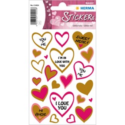 HERMA Magic Sticker, Love, Folie beglimmert