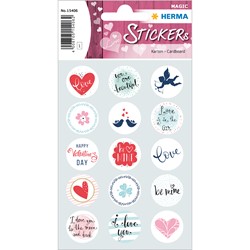 HERMA Magic Sticker, Liebesbotschaften, Karton