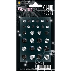 HERMA Glam Rocks Sticker, Diamonds Black & White