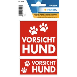 HERMA Hinweisetiketten, "Vorsicht Hund", 2 Stück