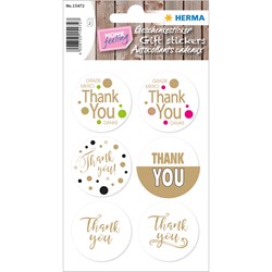 HERMA Home Geschenkesticker, Thank You, Goldprägung