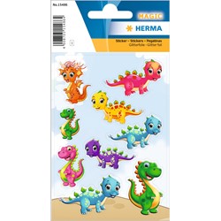 HERMA Sticker, Kleine Dinos, Glitterfolie