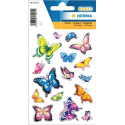 HERMA MAGIC Sticker, Schmetterling, 3D Flügel Effekt