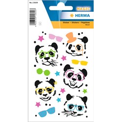 HERMA Sticker, Panda, mit Neoneffekt