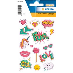 HERMA Magic Sticker, Trendy Patches - bunte Transpuffy-Sticker