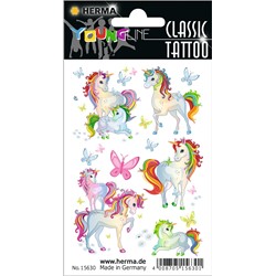 HERMA CLASSIC Tattoo, Colour, Einhorn best friends