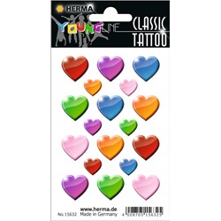 HERMA CLASSIC Tattoo, Colour, Herzen, bunt