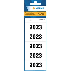 HERMA Jahreszahlenetiketten für Ordner, blau, 2023